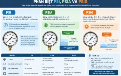 Đo áp suất khí nén là gì ? Phân biệt PSI, PSIA...